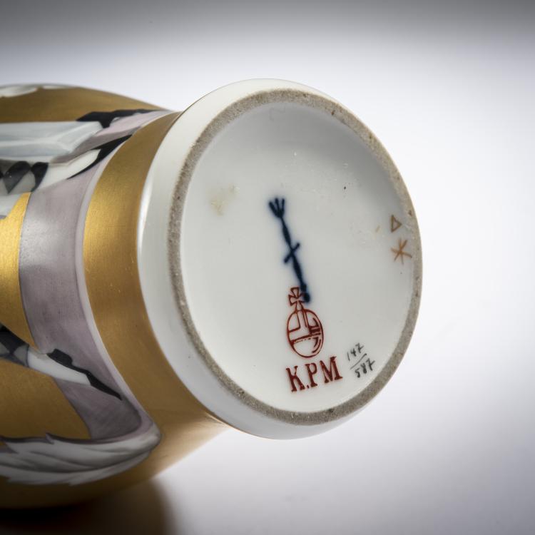 Bild 3 zu Objekt, Vase with harlequin, presumably after 1945, Berlin, KPM, 162C 438