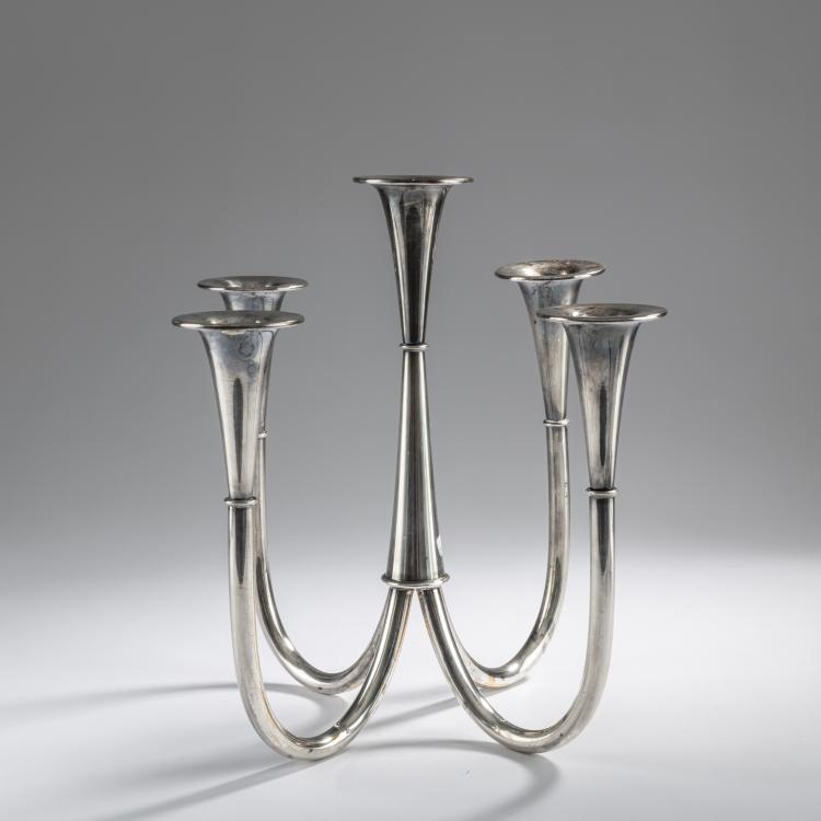 Hauptbild zu Objekt, Candlestick, 1952/53, Wilhelm Wagenfeld, WMF, Geislingen, 163A 56