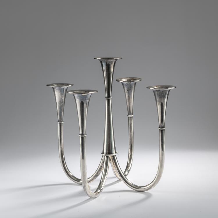 Bild 1 zu Objekt, Candlestick, 1952/53, Wilhelm Wagenfeld, WMF, Geislingen, 163A 56