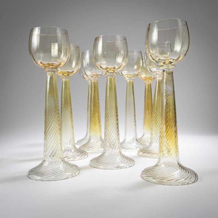 Bild 2 zu Objekt, Neun Weingl&auml;ser, um 1900, Rheinische Glash&uuml;tten, K&ouml;ln-Ehrenfeld, 162B 267