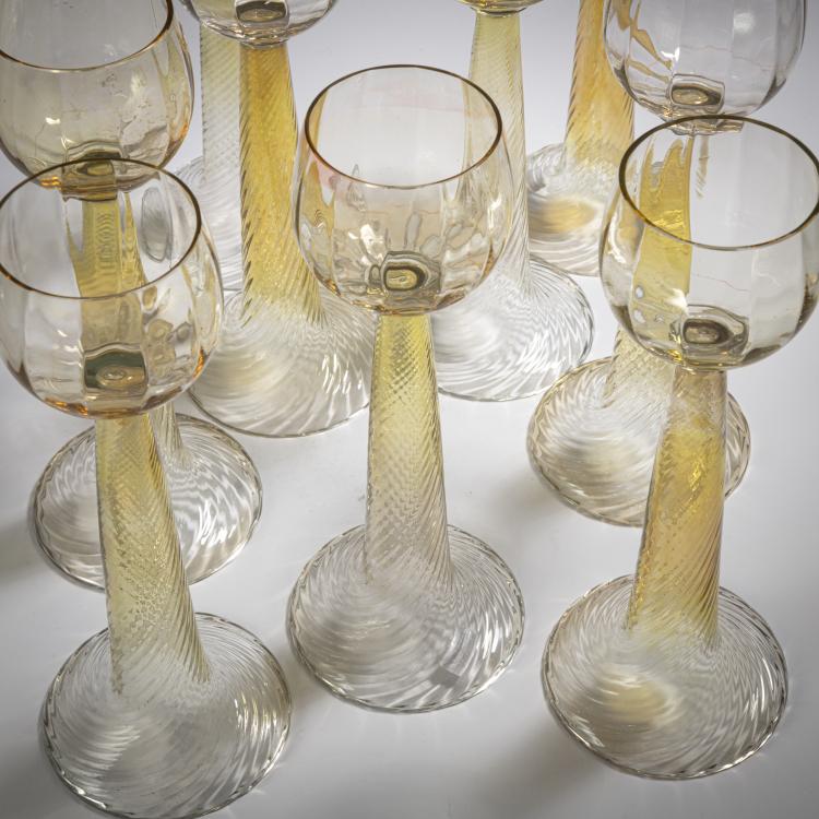 Bild 3 zu Objekt, Neun Weingl&auml;ser, um 1900, Rheinische Glash&uuml;tten, K&ouml;ln-Ehrenfeld, 162B 267