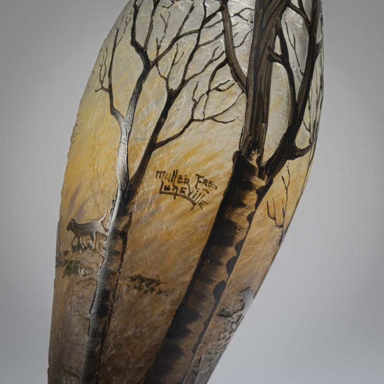 Bild 3 zu Objekt, Vase 'Paysage', 1920-35, Muller Fr&egrave;res, Lun&eacute;ville, 162B 186