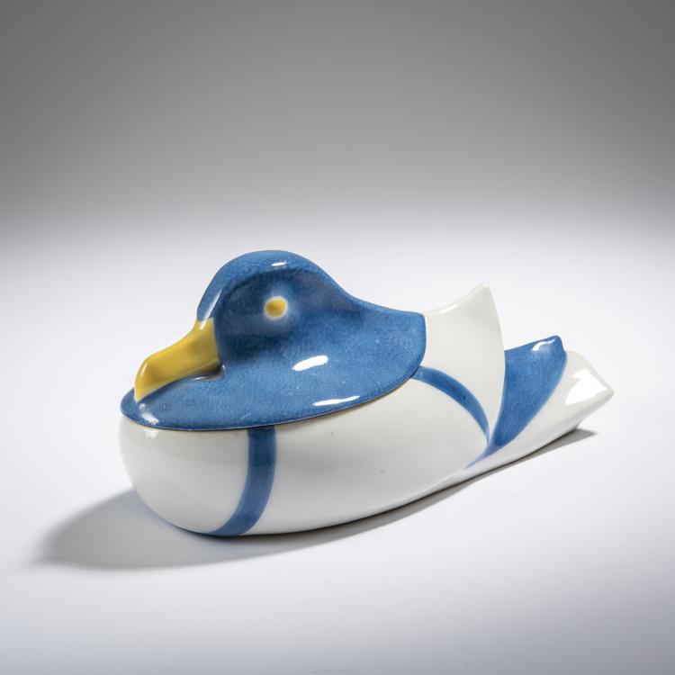 Bild 1 zu Objekt, Bonbonniere 'Duck' ('Canard annamite'), 1916, &Eacute;douard Marcel Sandoz, Haviland, Theodore, Limoges, 162C 443