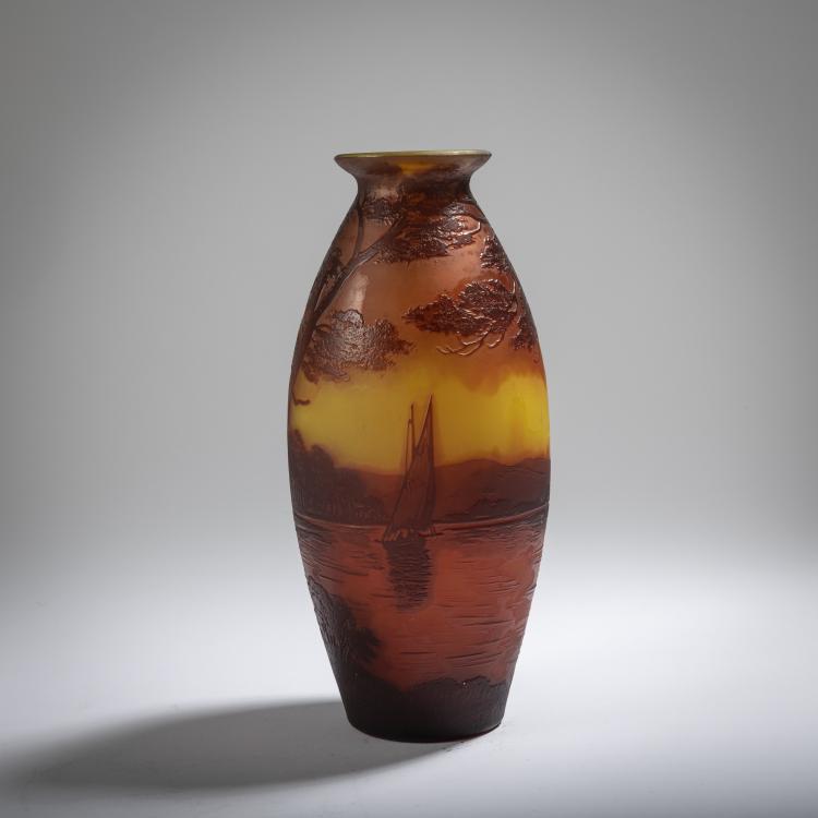 Bild 1 zu Objekt, Vase 'Paysage lacustre, 1915-20, Michel, Jean, Nancy, 162B 185
