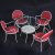 4 garden chairs and table, c. 1955