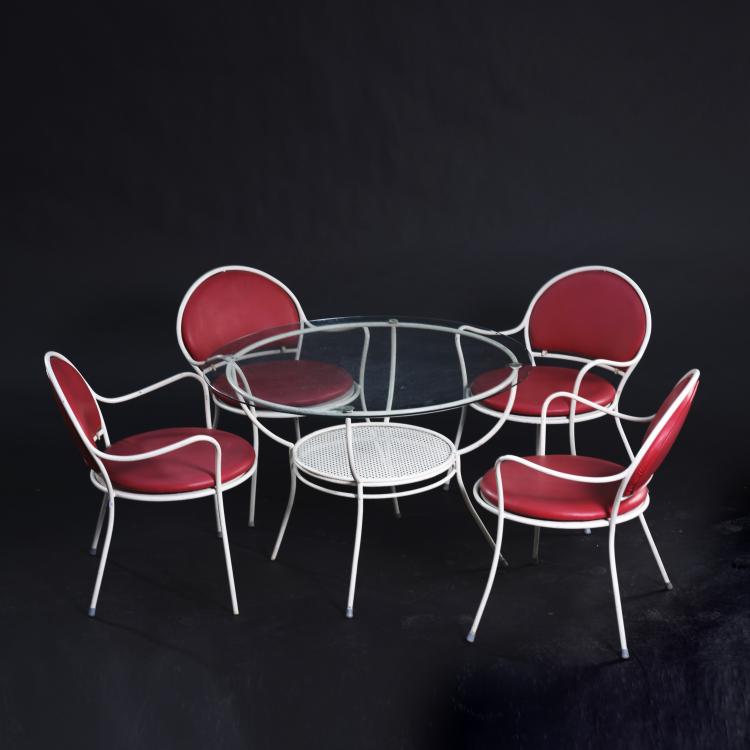 Bild 1 zu Objekt, Vier Gartensessel und ein Tisch, um 1955, Deutschland, 163A 96