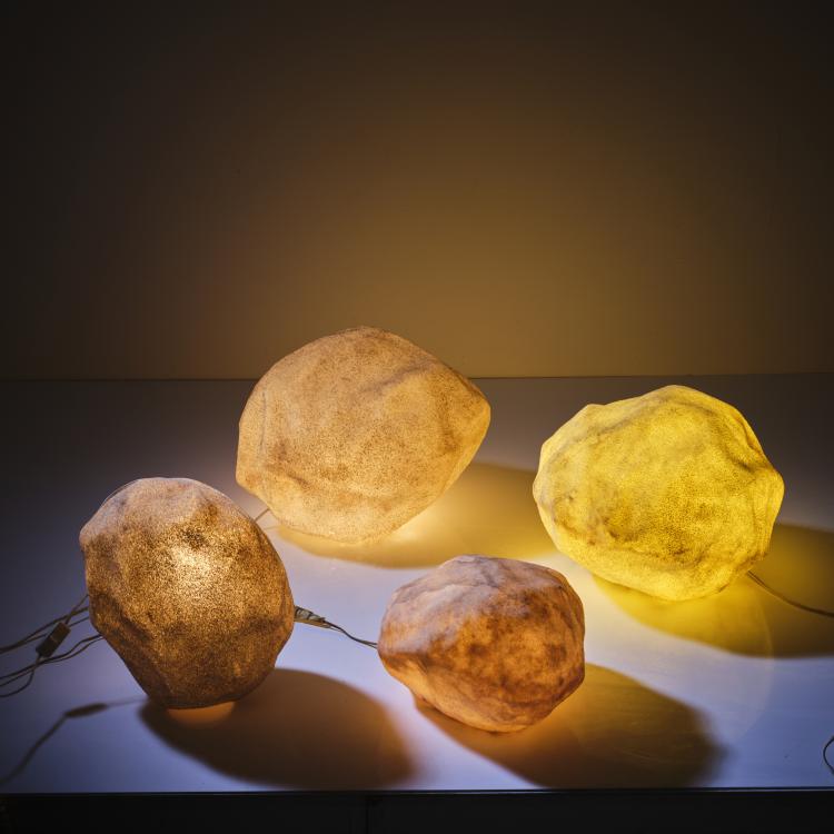 Bild 1 zu Objekt, 4 'Fels Dorra' floor lamps, 1969, Andr&eacute; Cazenave (attributed), Atelier A, Paris (zugeschrieben), 163C 420