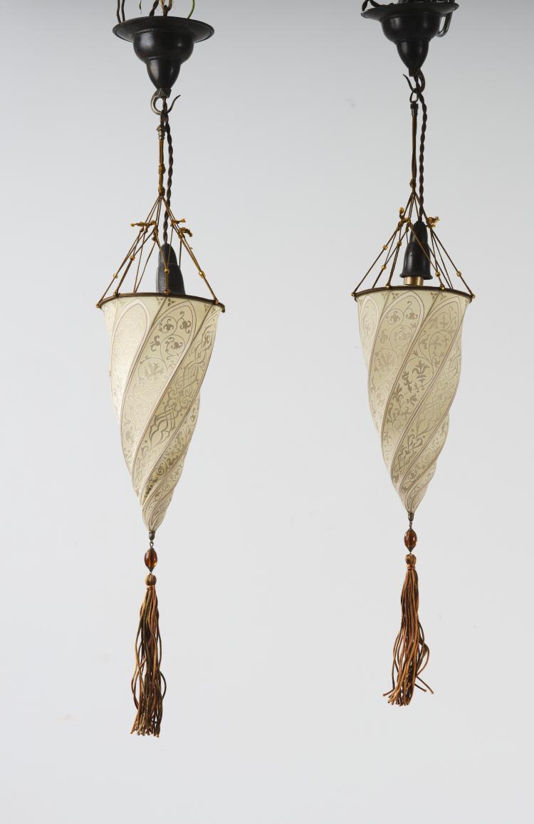 Bild 2 zu Objekt, 4 'Cesendello' ceiling lights, 1984, Atelier Fortuny, Venedig, 164A 246