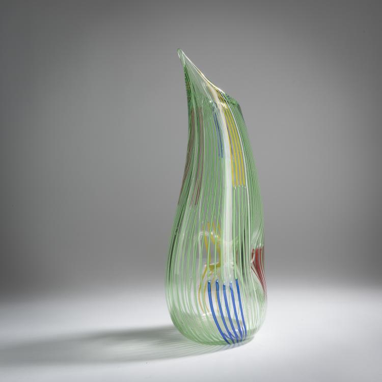 Bild 1 zu Objekt, 'Bandierine' vase, c. 1956, Anzolo Fuga, A.Ve.M., Murano, 164C 694