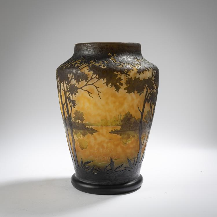 Bild 1 zu Objekt, 'Paysage lacustre' vase, c. 1910, Nancy Daum Fr&egrave;res, Daum Fr&egrave;res, Nancy, 162B 116