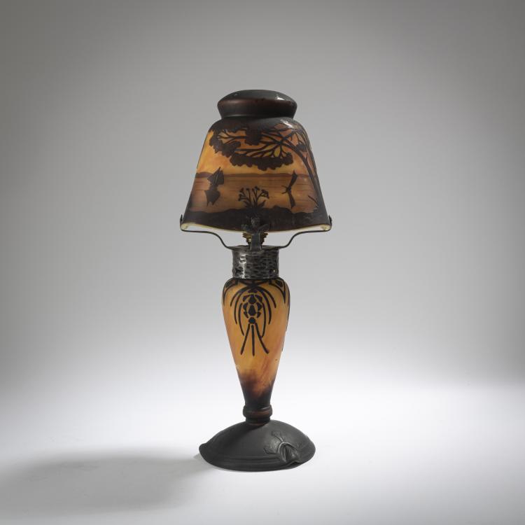 Bild 2 zu Objekt, Tischleuchte 'Paysage lacustre', um 1910, Nancy Daum Fr&egrave;res, Daum Fr&egrave;res, Nancy, 162B 118