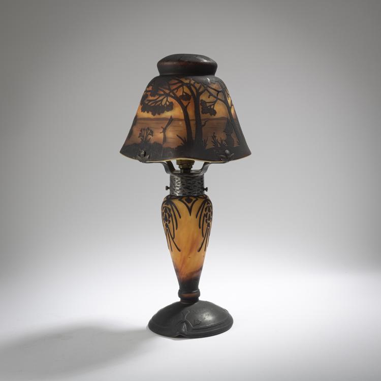 Bild 3 zu Objekt, Tischleuchte 'Paysage lacustre', um 1910, Nancy Daum Fr&egrave;res, Daum Fr&egrave;res, Nancy, 162B 118