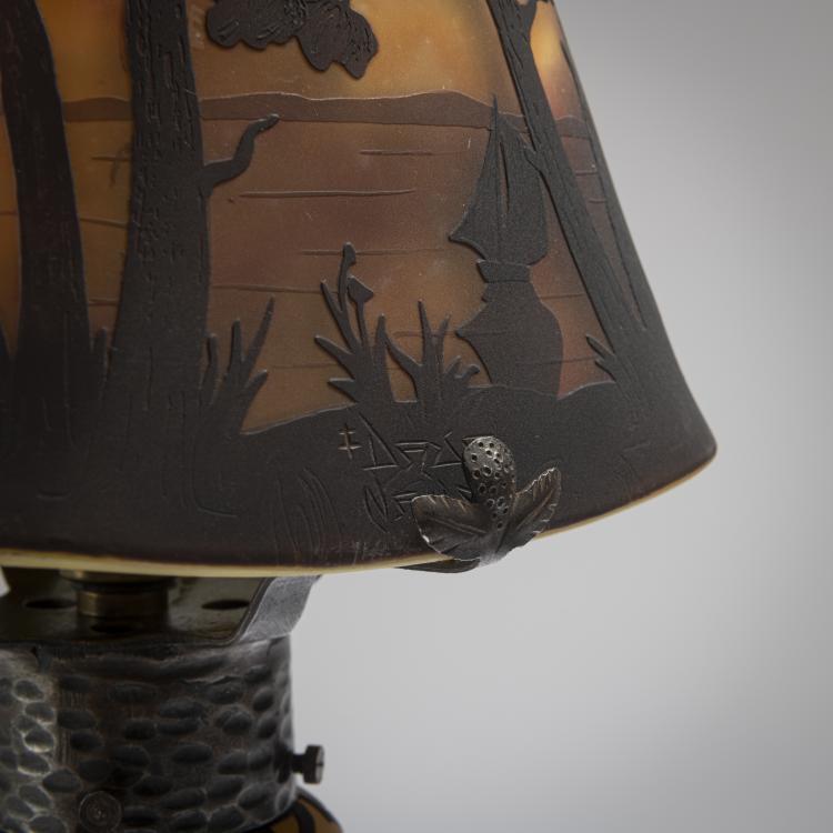 Bild 5 zu Objekt, Tischleuchte 'Paysage lacustre', um 1910, Nancy Daum Fr&egrave;res, Daum Fr&egrave;res, Nancy, 162B 118