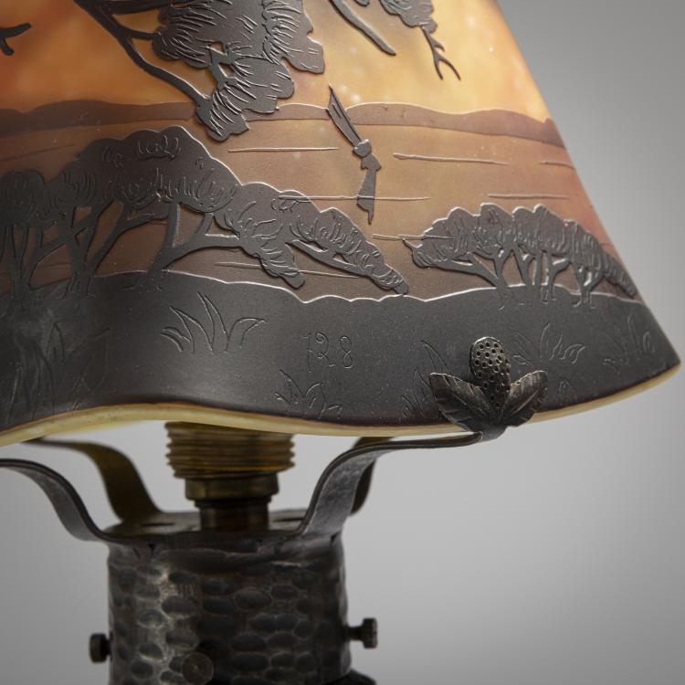 Bild 6 zu Objekt, Tischleuchte 'Paysage lacustre', um 1910, Nancy Daum Fr&egrave;res, Daum Fr&egrave;res, Nancy, 162B 118