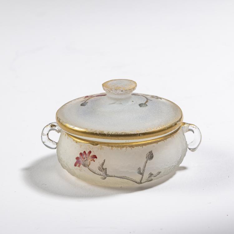 Bild 2 zu Objekt, Deckeld&ouml;schen 'Le pot de terre, le pot de fer', 1898, Nancy Daum Fr&egrave;res, Daum Fr&egrave;res, Nancy, 162B 76