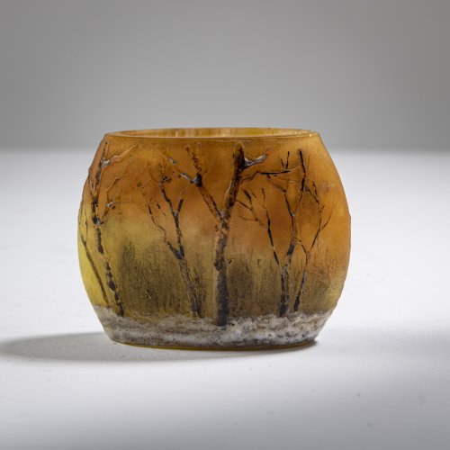 Miniature 'Crépuscule neige' or 'Paysage hiver' vase, c. 1902