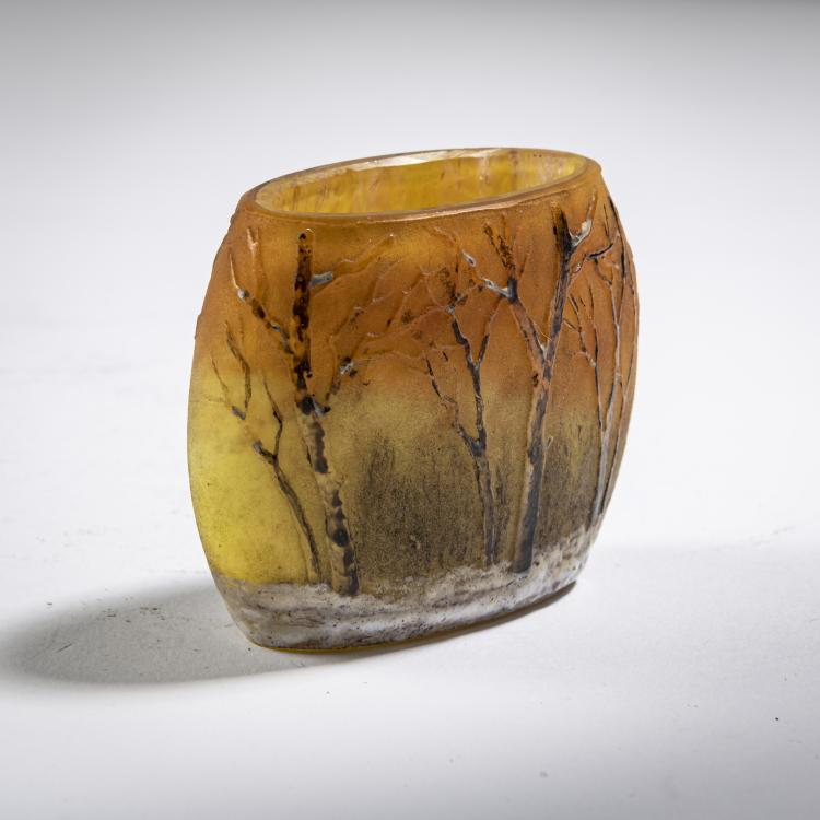 Bild 2 zu Objekt, Miniaturvase 'Cr&eacute;puscule neige' oder 'Paysage hiver', um 1902, Nancy Daum Fr&egrave;res, Daum Fr&egrave;res, Nancy, 162B 86