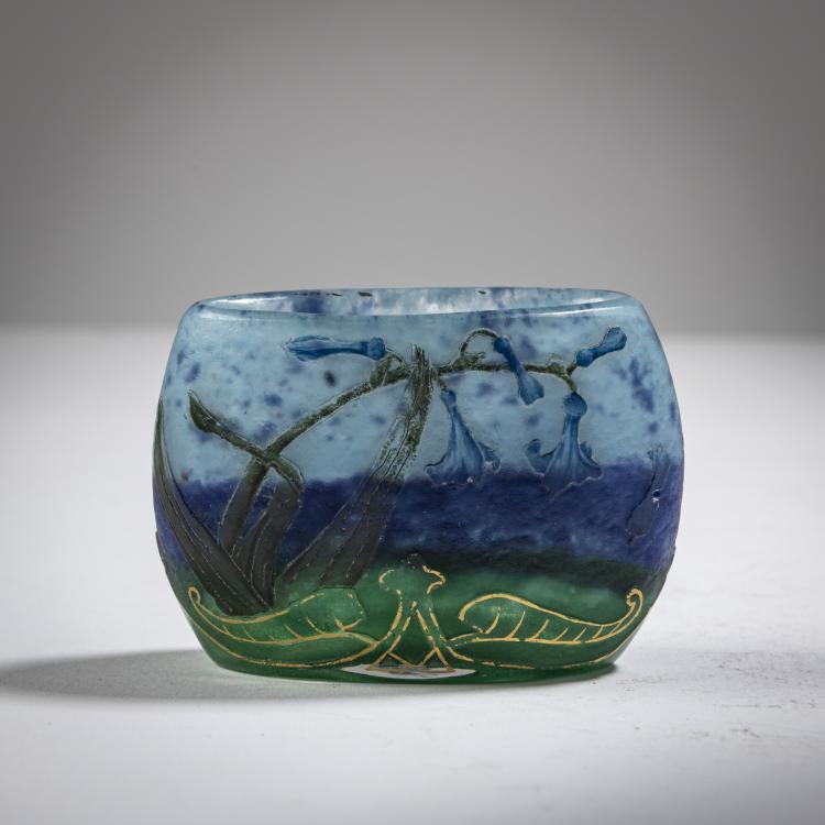 Hauptbild zu Objekt, Miniaturvase 'Hyacinthes', um 1900, Nancy Daum Fr&egrave;res, Daum Fr&egrave;res, Nancy, 162B 81