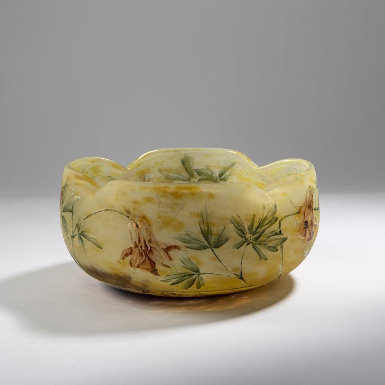 Bild 1 zu Objekt, Schale 'Ancolies', um 1910, Nancy Daum Fr&egrave;res, Daum Fr&egrave;res, Nancy, 162B 122