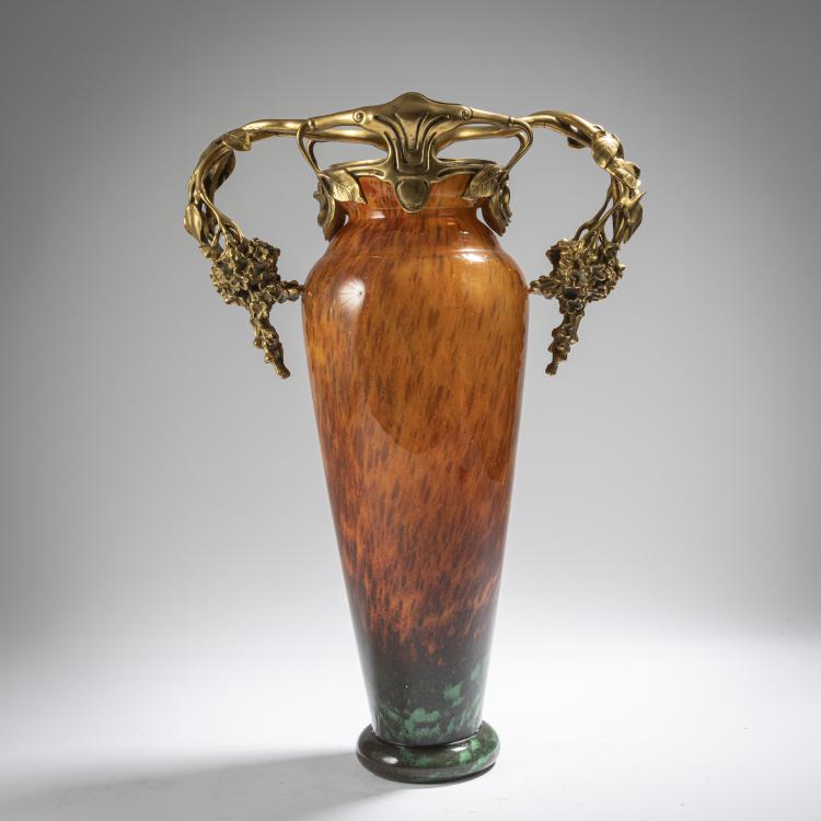Bild 3 zu Objekt, 'Jades'-Vase mit Bronzemontierung, um 1910, Nancy Daum Fr&egrave;res, Daum Fr&egrave;res, Nancy; Verrerie de Belle Etoile, Croismare, 162B 134