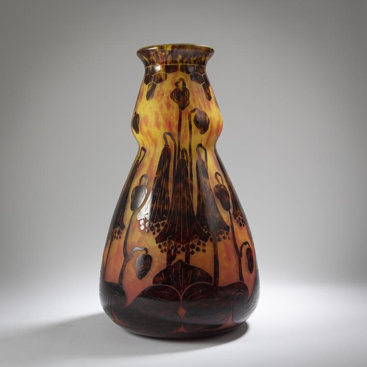 Hauptbild zu Objekt, Gro&szlig;e Vase 'Campanules', 1922-25, Charles Schneider, Schneider, Epinay-sur-Seine, 162B 210