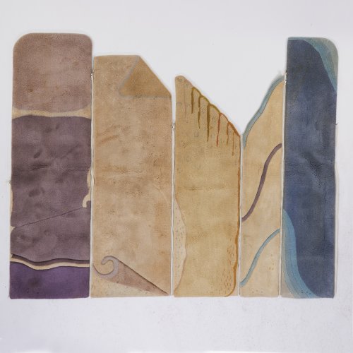 Unique 'Parallelo' rug, 1980s