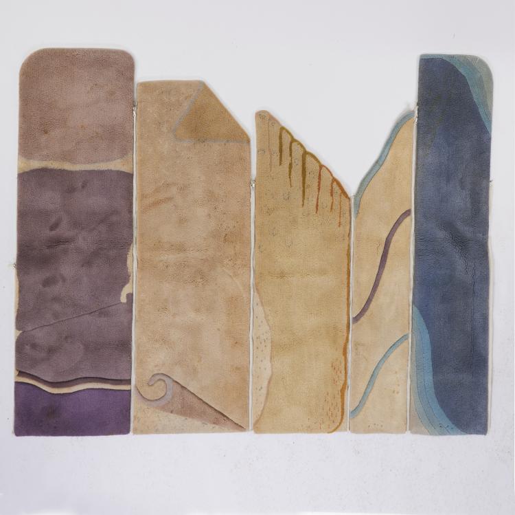 Hauptbild zu Objekt, Unique 'Parallelo' rug, 1980s, Sigrid Wylach, Rincklake van Endert, M&uuml;nster, 163A 124
