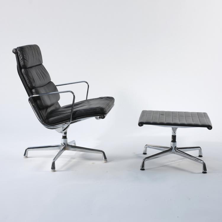 Bild 2 zu Objekt, 'Soft Pad' armchair with stool, 1969, Charles Eames,Ray Eames, Vitra Design, Weil am Rhein; Miller, Herman, Zeeland, 164B 309