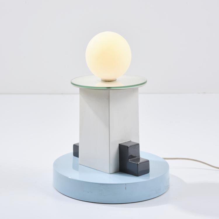 Bild 1 zu Objekt, Tischleuchte, um 1985, Aldo Cibic, Memphis, Mailand f&uuml;r Drimmer, Hautmont, 163C 351