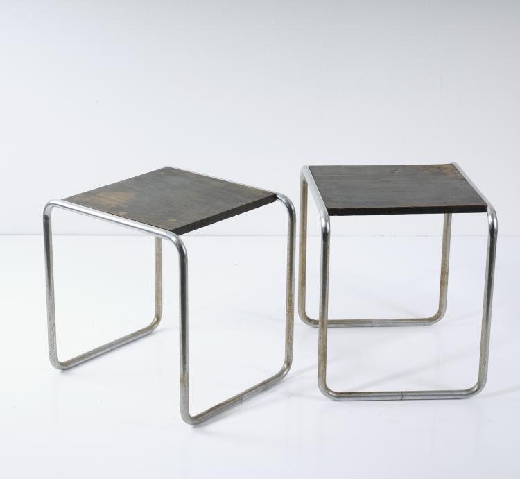 Bild 1 zu Objekt, 2 'B 9' side tables, 1925/26, Marcel Breuer, Thonet, Frankenberg, 163A 5