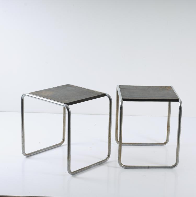 Bild 2 zu Objekt, 2 'B 9' side tables, 1925/26, Marcel Breuer, Thonet, Frankenberg, 163A 5