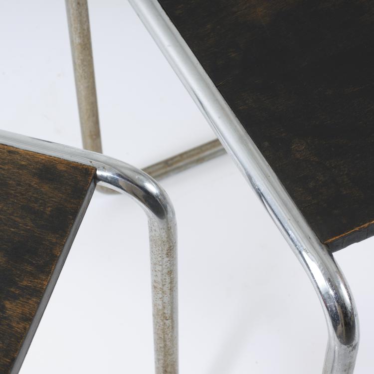 Bild 4 zu Objekt, 2 'B 9' side tables, 1925/26, Marcel Breuer, Thonet, Frankenberg, 163A 5