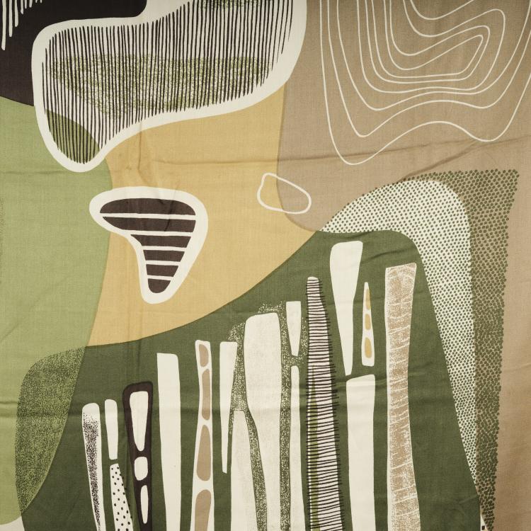 Hauptbild zu Objekt, Mixed lot of 6 fabric coupons, 1950/60s, Elsbeth Kupferoth, Pausa, M&ouml;ssingen, 163A 64