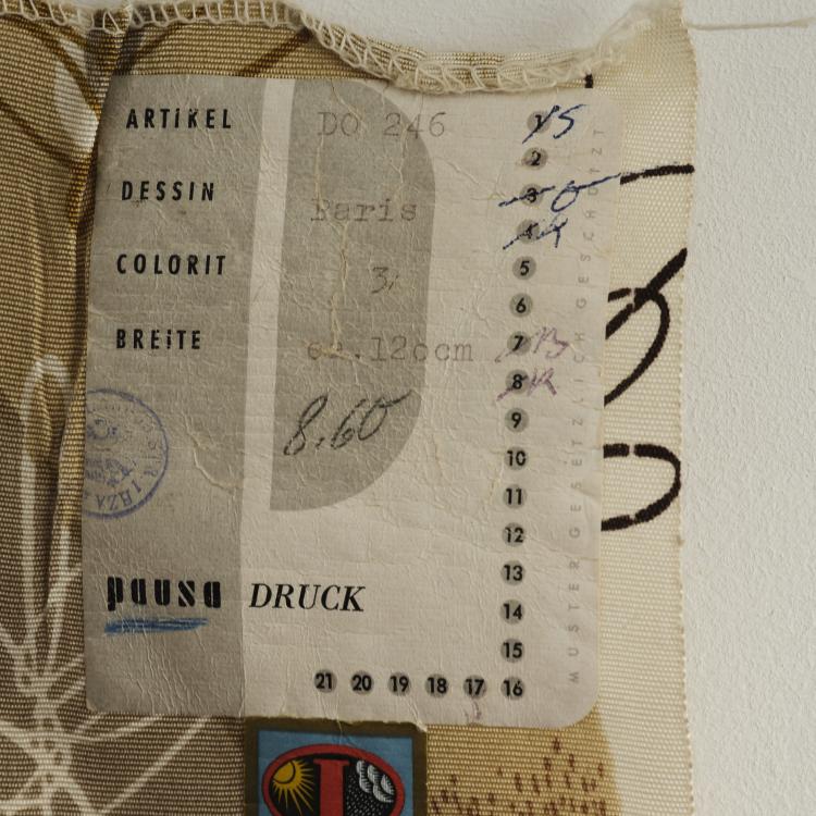 Bild 5 zu Objekt, Mixed lot of 6 fabric coupons, 1950/60s, Elsbeth Kupferoth, Pausa, M&ouml;ssingen, 163A 64