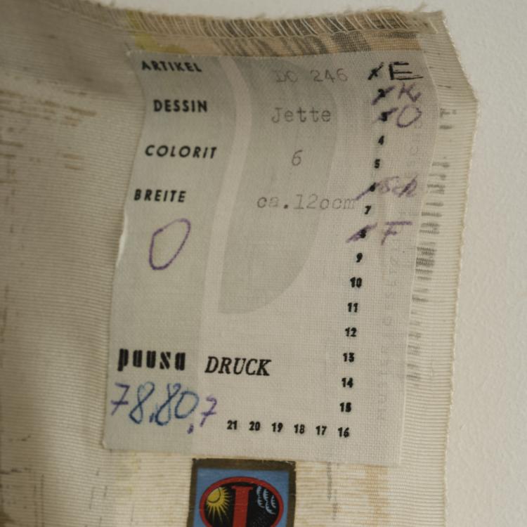 Bild 8 zu Objekt, Mixed lot of 6 fabric coupons, 1950/60s, Elsbeth Kupferoth, Pausa, M&ouml;ssingen, 163A 64