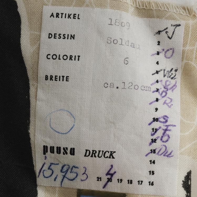 Bild 8 zu Objekt, Mixed lot of 6 fabric swatches, 1950/60s, Elsbeth Kupferoth, Pausa, M&ouml;ssingen, 163A 66