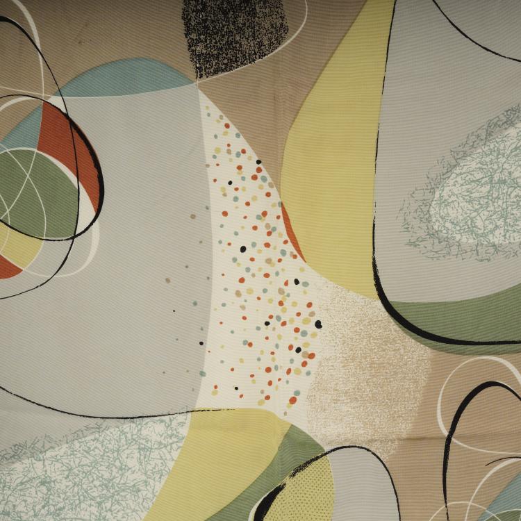 Hauptbild zu Objekt, Mixed lot of 9 fabric swatches 1950/60s, Elsbeth Kupferoth, Pausa, M&ouml;ssingen, 163A 67