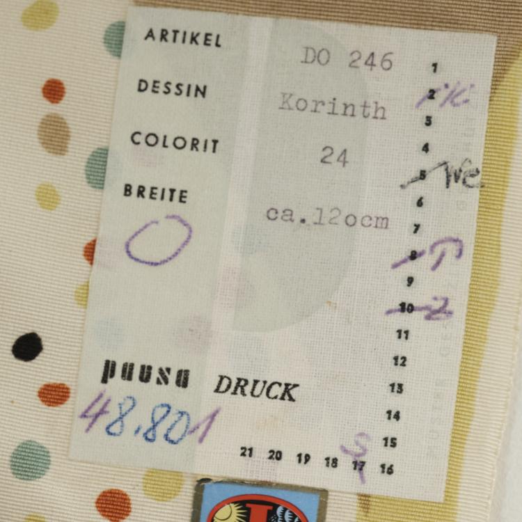 Bild 7 zu Objekt, Mixed lot of 9 fabric swatches 1950/60s, Elsbeth Kupferoth, Pausa, M&ouml;ssingen, 163A 67