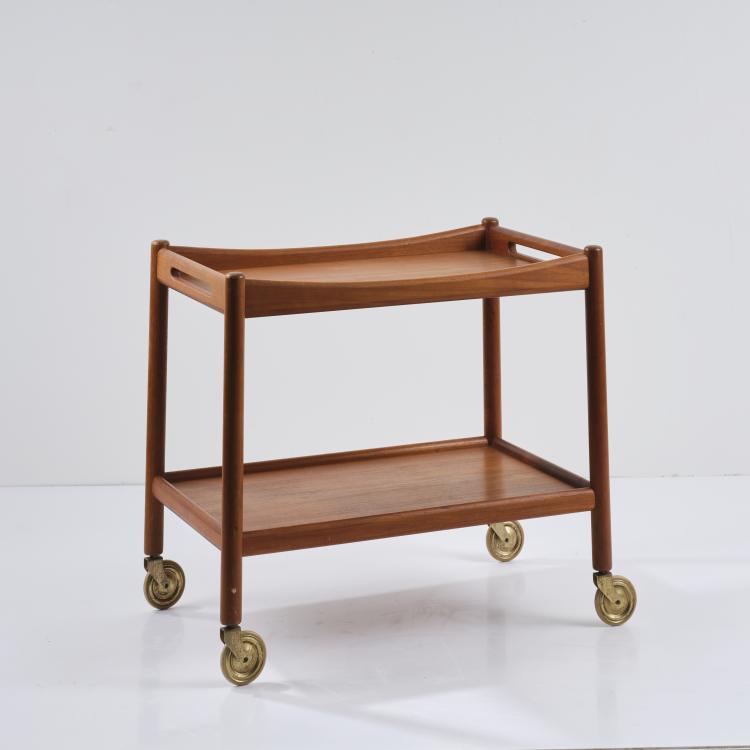 Hauptbild zu Objekt, Serving trolley, c. 1960, Hans J. Wegner, M&ouml;belfabrik Andreas Tuck, Kopenhagen, 163C 484