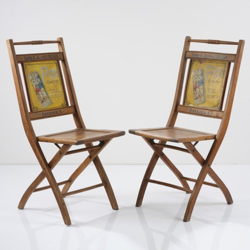 2 folding chairs, 1910s