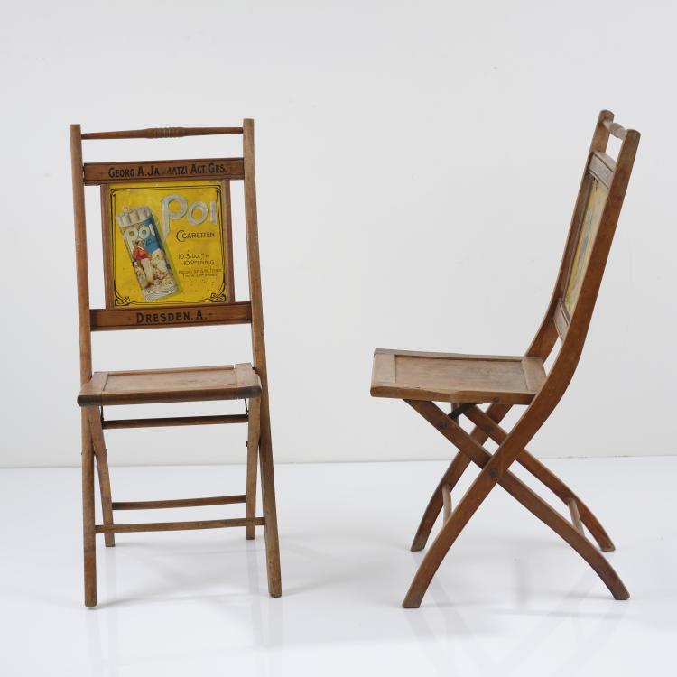 Bild 3 zu Objekt, 2 folding chairs, 1910s, Bernstein, Holzwarenfabrik, Meiningen,  f&uuml;r Georg A. Jasmatz Act. Ges., Dresden., 164B 368