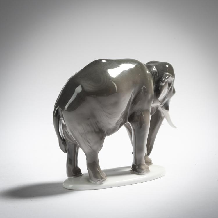 Bild 1 zu Objekt, 'Indian Elephant', 1924, Theodor K&auml;rner, Rosenthal, Selb, 165C 399