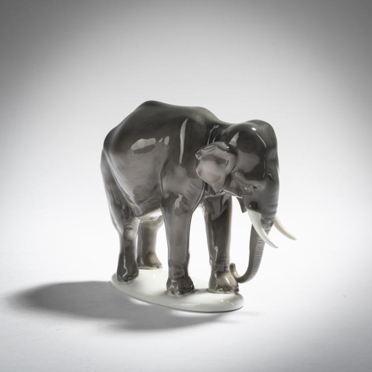 Bild 2 zu Objekt, 'Indian Elephant', 1924, Theodor K&auml;rner, Rosenthal, Selb, 165C 399