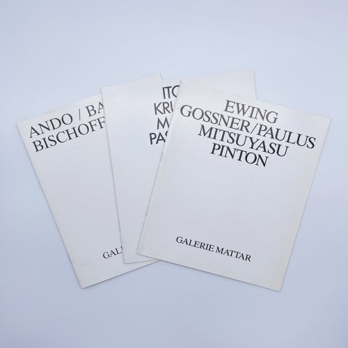 3 exhibition catalogues, 1984-1986