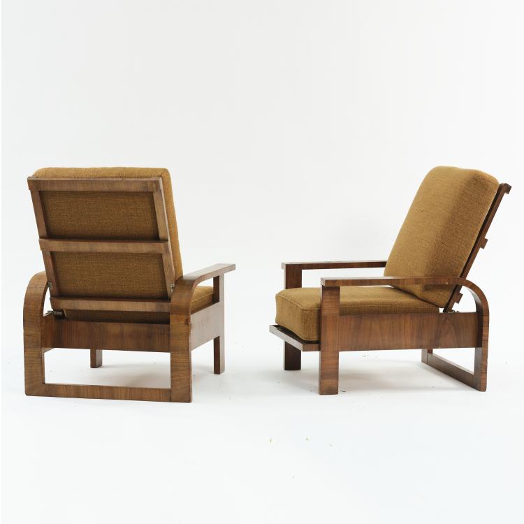 Bild 2 zu Objekt, 2 armchairs ("Canadians") from Villa Brozek, Prague, c. 1930, Tschechoslowakei, 163A 37