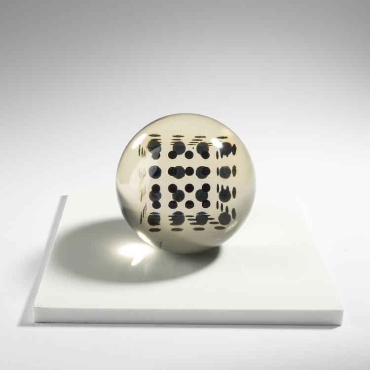 Bild 2 zu Objekt, 'Deformazione ottico - dinamica di un cubo in una sfera, serie a punti A', 1959-63, Enzo Mari, Danese, Mailand, 164A 169