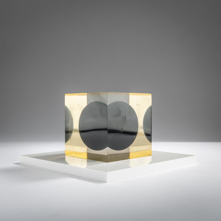 Bild 2 zu Objekt, 'Cube S, series with matt black sphere', 1959-63, Enzo Mari, Danese, Mailand, 163C 451