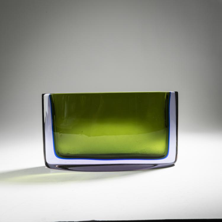 Hauptbild zu Objekt, 'Sommerso verde filo blu violetto' vase, 1957, Flavio Poli, Seguso Vetri d'Arte, Murano, 164C 658