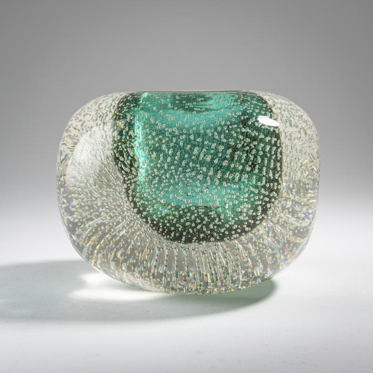 Bild 1 zu Objekt, 'A bullicante verde oro' vase, c. 1937, Flavio Poli, Seguso Vetri d'Arte, Murano, 164C 526