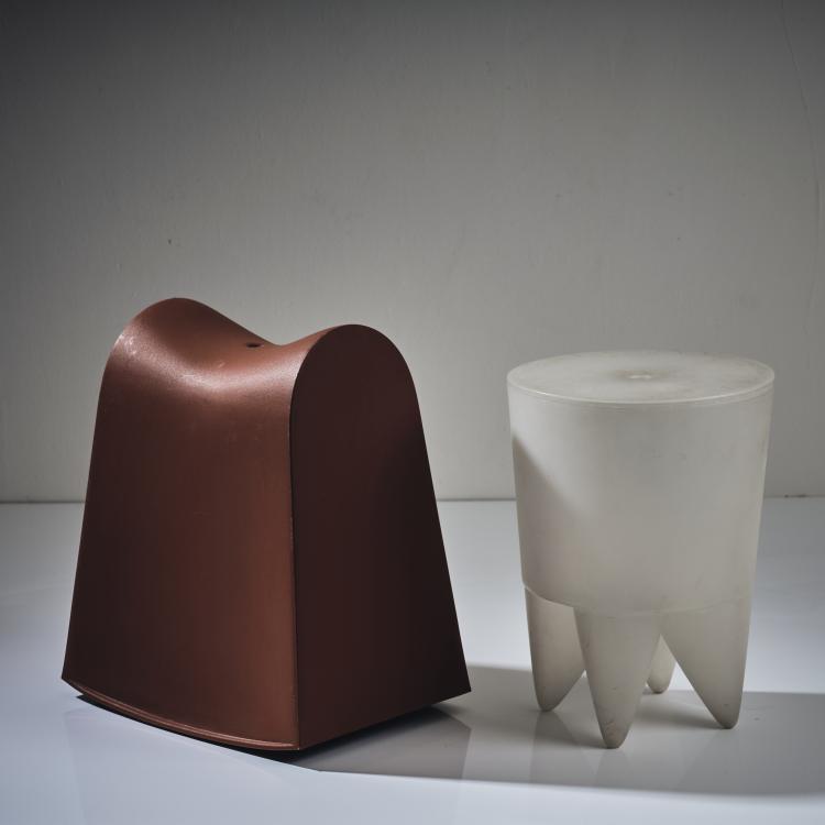 Bild 1 zu Objekt, 'Dadada' rocking stool, 1993 and 'Bubu 1er' stool, 1991, Philippe Starck, XO, Brie-Comte-Robert, 163C 432